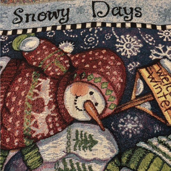 A Cozy Little Christmas Blanket Throw Fringed 50“ X 60” Debra Jordan Bryan - Picture 5 of 9